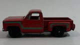 1980s Yatming Chevy Stepside Red Pickup Truck No. 1601 Die Cast Toy Car Vehicle - Made in China