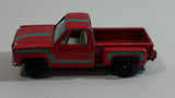 1980s Yatming Chevy Stepside Red Pickup Truck No. 1601 Die Cast Toy Car Vehicle - Made in China