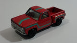 1980s Yatming Chevy Stepside Red Pickup Truck No. 1601 Die Cast Toy Car Vehicle - Made in China