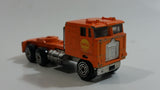 Rare Vintage 1970s Universal Products Shell Semi Truck Tractor Orange Die Cast Toy Car Vehicle - Hong Kong
