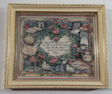 1990 Susan Winget "May true friends be around you" 5 3/4" x 6 3/4" Framed 3D Shadow Box Set of 2