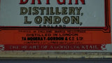 Vintage Gordon's Dry Gin Distillery, London, England "The Heart Of A Good Cocktail" Small 5 1/2" x 5 3/4" Metal Framed Glass Mirror Advertisement