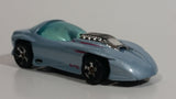 1999 Hot Wheels Classic Games Silhouette II Light Metallic Grey Blue Die Cast Toy Car Vehicle