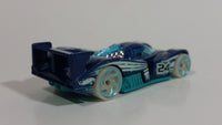 2017 Hot Wheels HW Glow Wheels 24 Ours Dark Blue Die Cast Toy Race Car Vehicle