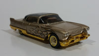 2003 Hot Wheels Treasure Hunt '57 Cadillac Eldorado Brougham Metalflake Champagne Gold and Black Die Cast Classic Toy Car Vehicle