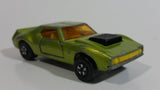 Vintage 1972 Lesney Matchbox Superfast AMX Javelin No. 9 Metallic Green Die Cast Toy Car Vehicle with Opening Doors