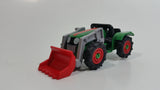 2014 Geobra Playmobil Green and Red Farm Tractor Plastic Toy Vehicle