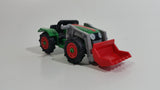 2014 Geobra Playmobil Green and Red Farm Tractor Plastic Toy Vehicle