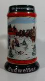 1991 Budweiser Holiday Stein Collection The Season's Best Ceramic Beer Stein By Artist Susan Sampson - Handcrafted in Brazil by Ceramarte