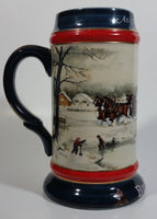 1990 Budweiser Holiday Stein Collection An American Tradition Ceramic Beer Stein By Artist Susan Sampson - Handcrafted in Brazil by Ceramarte