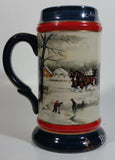 1990 Budweiser Holiday Stein Collection An American Tradition Ceramic Beer Stein By Artist Susan Sampson - Handcrafted in Brazil by Ceramarte