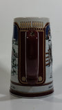 1989 Budweiser Holiday Stein Collection Collector's Series "The hitch on a winter's evening." Ceramic Beer Stein - Handcrafted in Brazil by Ceramarte