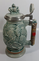 ﻿1992 Avon Limited Edition Ceramarte Christopher Columbus New World Stein Hand Painted Ceramic Beer Stein Made in Brazil