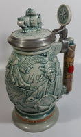 ﻿1992 Avon Limited Edition Ceramarte Christopher Columbus New World Stein Hand Painted Ceramic Beer Stein Made in Brazil