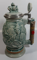 ﻿1992 Avon Limited Edition Ceramarte Christopher Columbus New World Stein Hand Painted Ceramic Beer Stein Made in Brazil