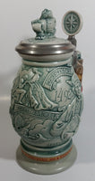 ﻿1992 Avon Limited Edition Ceramarte Christopher Columbus New World Stein Hand Painted Ceramic Beer Stein Made in Brazil