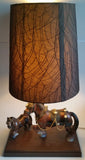 Vintage Gilbert Products Clydesdale Horse 19" Tall Table Lamp Light