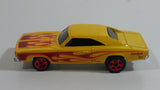 2016 Hot Wheels HW Flames '69 Dodge Charger Yellow Die Cast Toy Muscle Car Vehicle