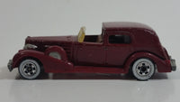 1983 Hot Wheels '35 Classic Caddy Cadillac Maroon Die Cast Toy Car Vehicle