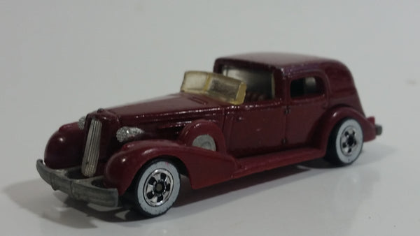 1983 Hot Wheels '35 Classic Caddy Cadillac Maroon Die Cast Toy Car Vehicle