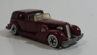 1983 Hot Wheels '35 Classic Caddy Cadillac Maroon Die Cast Toy Car Vehicle