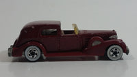 1983 Hot Wheels '35 Classic Caddy Cadillac Maroon Die Cast Toy Car Vehicle