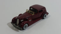 1983 Hot Wheels '35 Classic Caddy Cadillac Maroon Die Cast Toy Car Vehicle