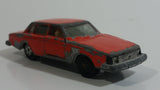 Extremely Rare HTF Vintage 1970s Yatming Volvo 244 DL No. 1058 Orange Die Cast Toy Car Vehicle with Opening Doors - Hong Kong
