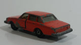 Extremely Rare HTF Vintage 1970s Yatming Volvo 244 DL No. 1058 Orange Die Cast Toy Car Vehicle with Opening Doors - Hong Kong