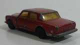 Vintage 1979 Lesney Matchbox Superfast No. 39 Rolls Royce Silver Shadow II Dark Red Die Cast Toy Car Vehicle with Opening Doors