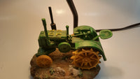 1999 John Deere Green Resin Tractor 12" Tall Table Lamp Light