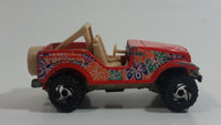 2000 Hot Wheels World Tour Roll Patrol Jeep CJ Trailbuster Red Die Cast Toy Car Vehicle