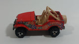 2000 Hot Wheels World Tour Roll Patrol Jeep CJ Trailbuster Red Die Cast Toy Car Vehicle