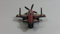 2007 Hot Wheels Aerial Attack Poison Arrow Red Flat Black Airplane Die Cast Toy Fighter Jet Plane Vehicle