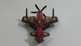 2007 Hot Wheels Aerial Attack Poison Arrow Red Flat Black Airplane Die Cast Toy Fighter Jet Plane Vehicle