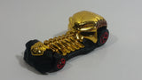 2011 Hot Wheels Thrill Racers Cave Skull Crusher Gold Chrome Die Cast Toy Car Vehicle