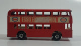 Vintage Lesney Matchbox Series No. 74 Daimler Bus Double Decker ESSO Extra Petrol Red Die Cast Toy Car Vehicle