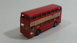 Vintage Lesney Matchbox Series No. 74 Daimler Bus Double Decker ESSO Extra Petrol Red Die Cast Toy Car Vehicle