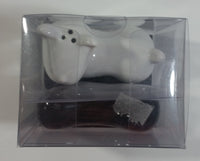 Torre & Tagus Black Hot Dog and White Dog Ceramic Salt & Pepper Shaker Set New in Package