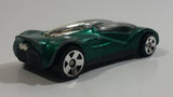 1999 Hot Wheels Double Cross Metalflake Dark Green Die Cast Toy Car Vehicle McDonald's Happy Meal 9/16