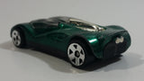 1999 Hot Wheels Double Cross Metalflake Dark Green Die Cast Toy Car Vehicle McDonald's Happy Meal 9/16