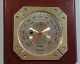 Vintage Taylor Wood Case Hygrometer and Barometer Weather Station Made in Japan