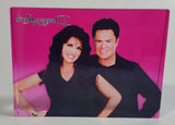 Rare Donny & Marie Osmond Hot Pink and Clear Lucite Resin Paperweight