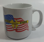 U.S. Army Military Operation Desert Storm Iraq Persian Gulf War Yellow Ribbon Waving Flag White Ceramic Coffee Mug Cup