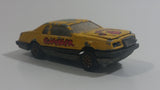 Vintage Majorette Ford Thunderbird No. 217 Yellow Gambler #4 Die Cast Toy Car Vehicle With Opening Hood 1/67 Scale
