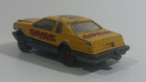 Vintage Majorette Ford Thunderbird No. 217 Yellow Gambler #4 Die Cast Toy Car Vehicle With Opening Hood 1/67 Scale