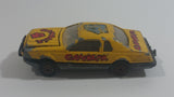 Vintage Majorette Ford Thunderbird No. 217 Yellow Gambler #4 Die Cast Toy Car Vehicle With Opening Hood 1/67 Scale