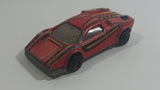 Vintage Majorette Lamborghini Red with Yellow and Black Stripes No. 237 1/56 Scale Die Cast Toy Dream Car Vehicle