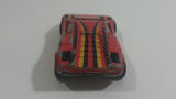 Vintage Majorette Lamborghini Red with Yellow and Black Stripes No. 237 1/56 Scale Die Cast Toy Dream Car Vehicle