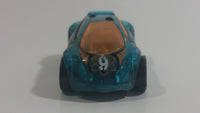 2009 Hot Wheels Tire Tread Raceway Vandetta Blue #9 Die Cast Toy Car Vehicle